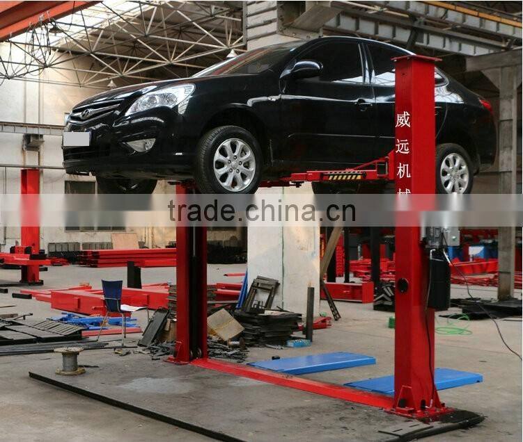 2 post car lift with manual lock release from single side WX-2-4000A 3.5T 4T 4.5T