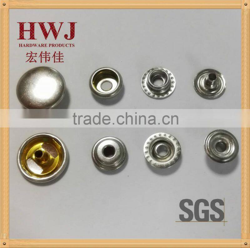 18mm alloy top metal sring snap button with 484# underpart