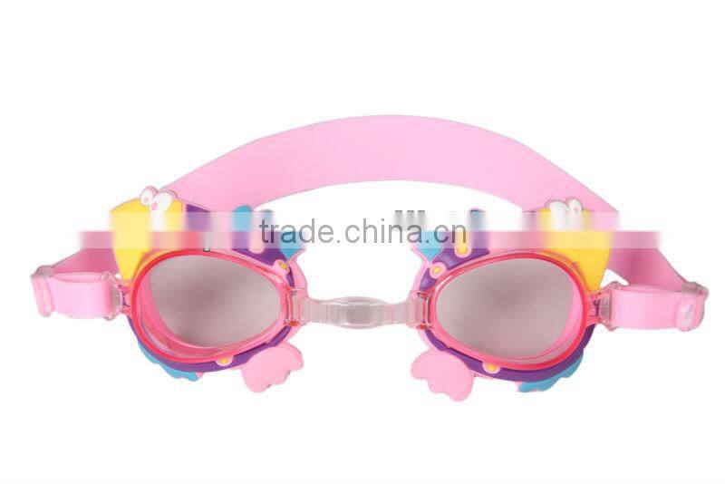 Cartoon silicone swim goggles for children