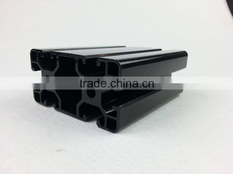 Aluminum black powder coated extrusion profile for industry console,work table