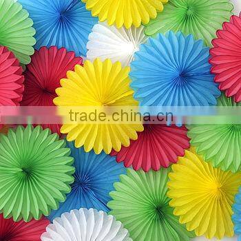 wedding decoration product tissue paper fan,paper fan for all festival decor