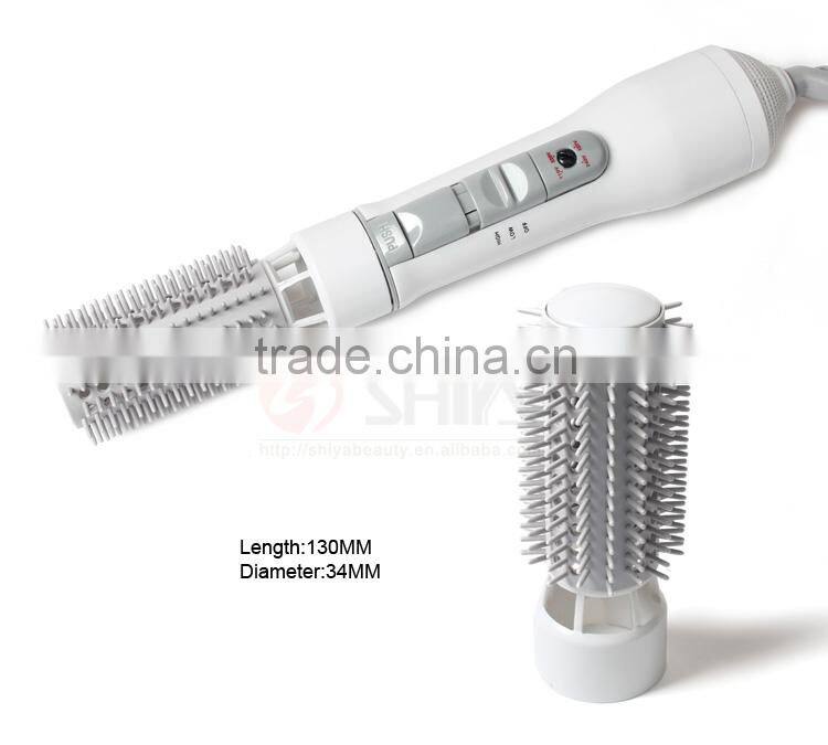 8 in 1 Electric Hot Air Hair Brush hair dryer Curler Roller straightener Styling KM