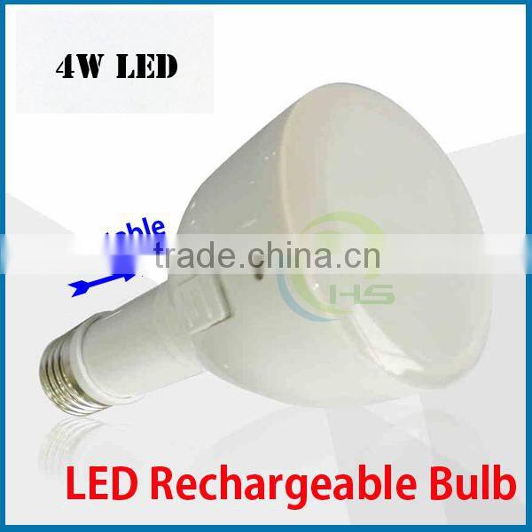 Long time lasting rechargeable emergency led bulb light 3w/4w/7w e26 plastic housing ce rohs ,rechargeable led inspection lamp