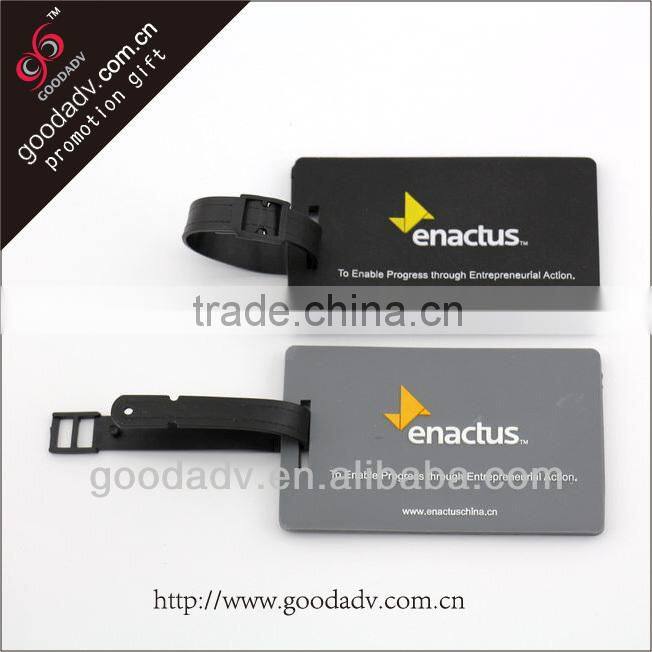 High quality soft rubber custom luggage tag for promotion