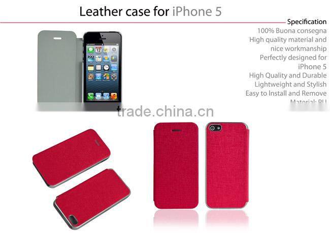 New fashion PU Leather case for Iphone5 promo gift