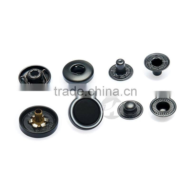 Fancy Custom Black Metal Snaps Buttons For Clothing