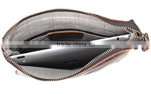 Genuine Leather Men Briefcase Messenger Portfolio Bag