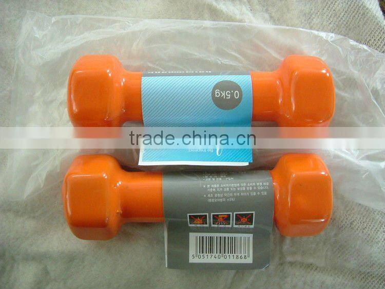 vinyl dipping hex dumbbell