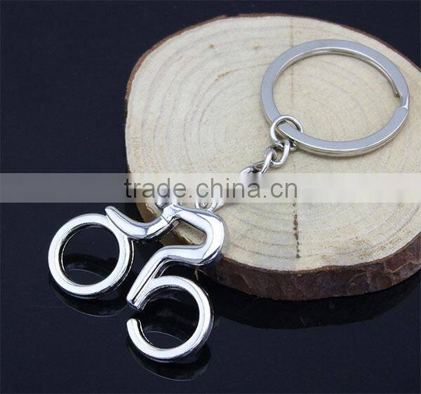 sports keyring bike shape keychain promotional custom metal key holder