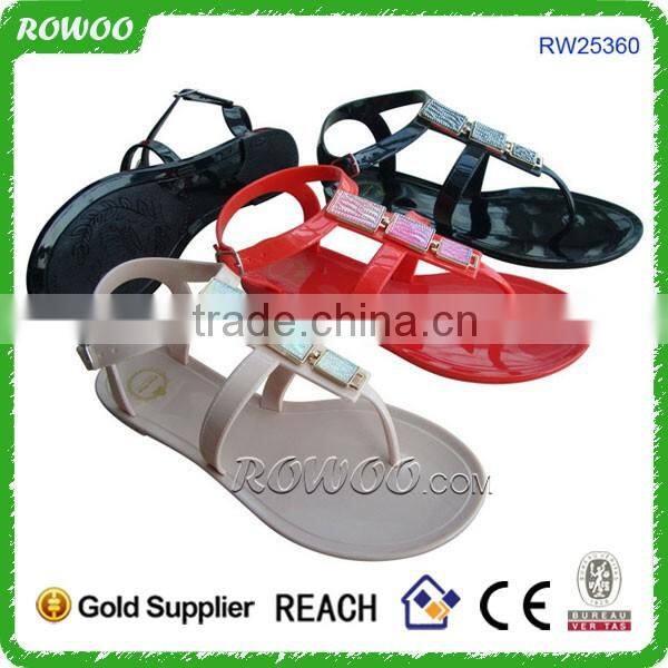 Wholesale pvc jelly color shoes women sandals