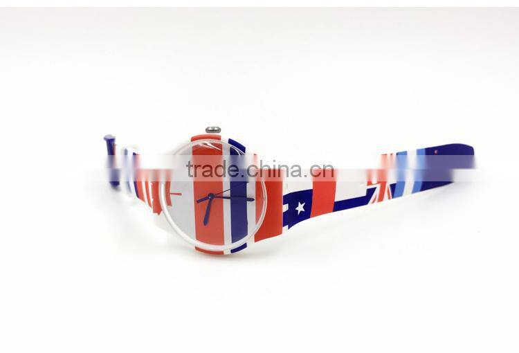 Custom fancy colorful silicone watch,japan movt watch