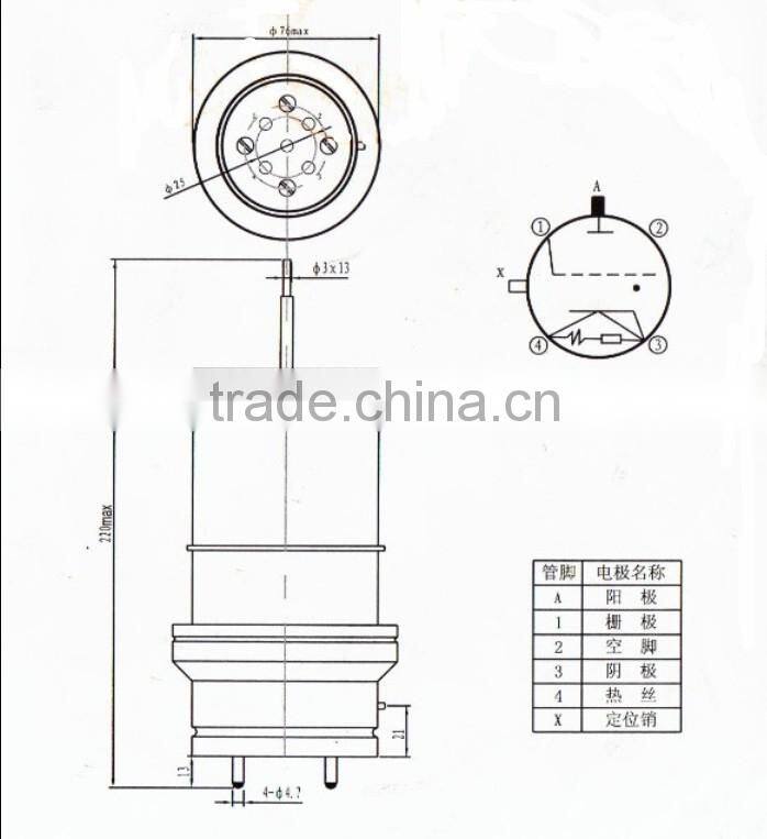 Ceramic Pulse Thyratron ZQM2-400/16