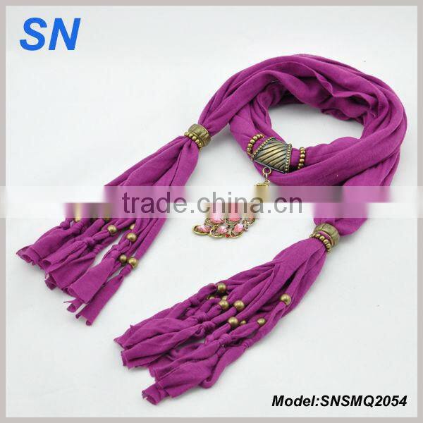 Hot Selling Polyester Alloy Jewelry Beads Pendant Scarf