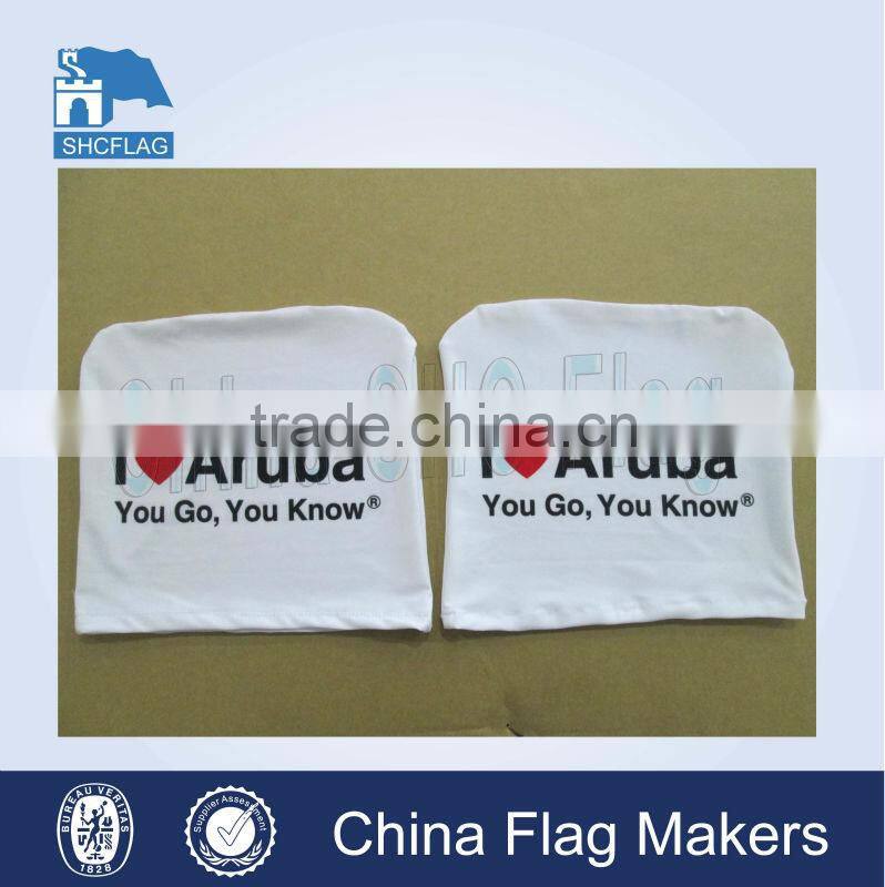 Custom made car flag mirror sock,car dvd player headrest cover,headrest covers for cars