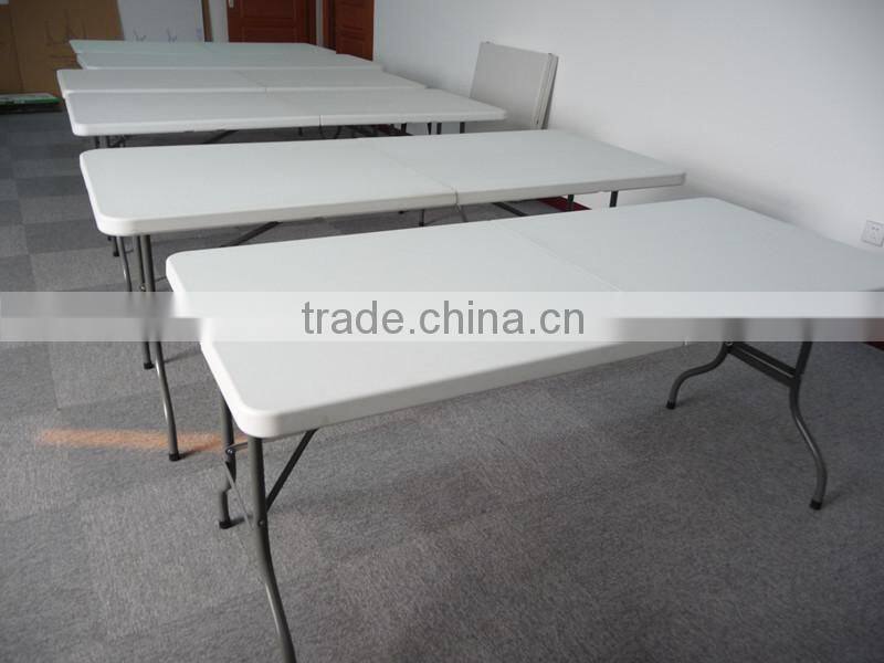 Square shape blow moulded foldable table,blow moulded furniture,plastic folding table