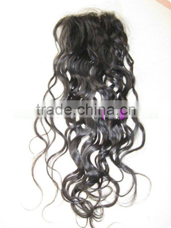 black big curl human hair lace closure