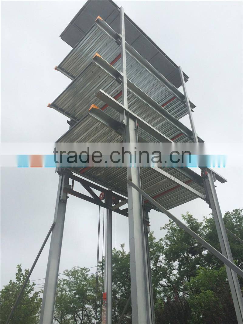 Full range anti-fall ladders smart hydraulic driven inground car lift