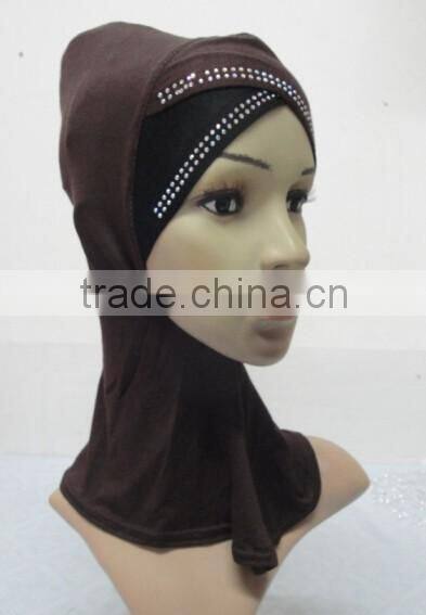 C079 new style two color ninja hats with rhinestones,neck cover hats