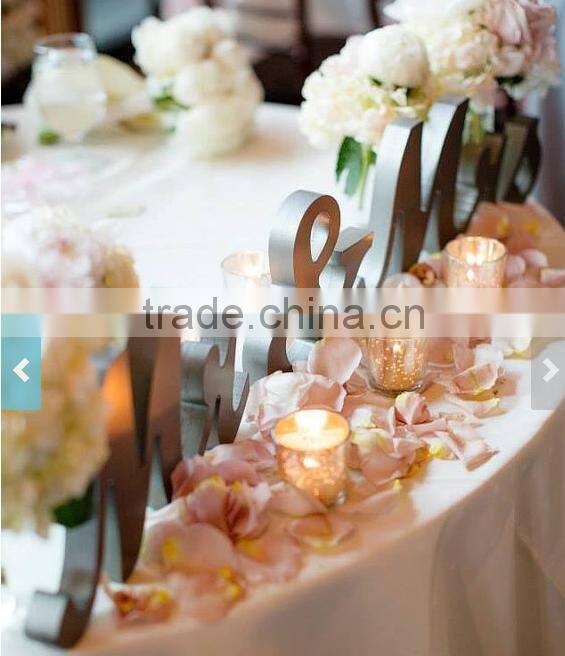 2016 new design stainless steel number signs,table decoration letter for wedding reception