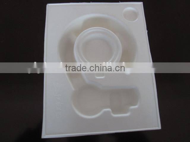 Hot Eco-friendly Paper Pulp Tray Biodegradable molded pulp packing material