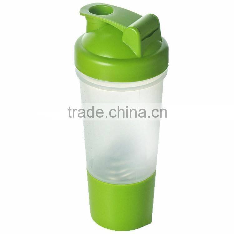 500ML BPA free Protein Fitness Shaker Bottle with Storage