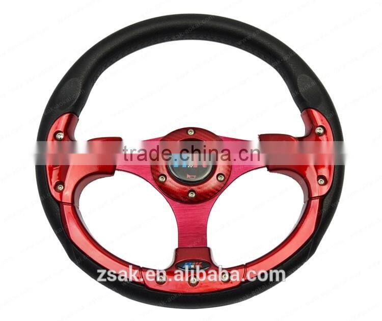 Hot sale 13 inch plastic driving car steering wheel flat