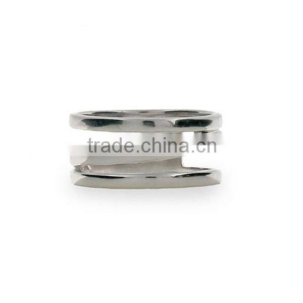 Customized 925 Sterling silver open diagonal ring