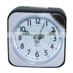 plastic square shape table alarm clock wake up laght alarm clock
