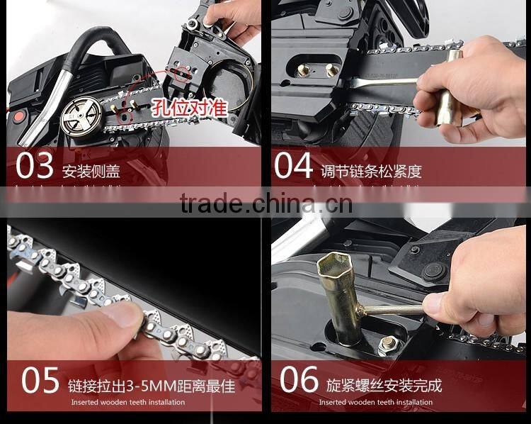 2-stroke gasoline chain saw with alloy BLADE