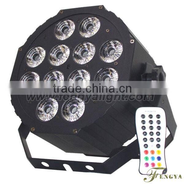 New design RGBWA 5in1 led infrared ray flat par64 stage light / weding decoration