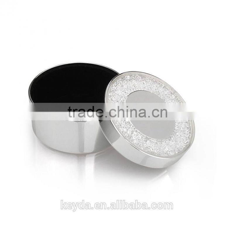 hot selling diamond glass candle holder in pairs