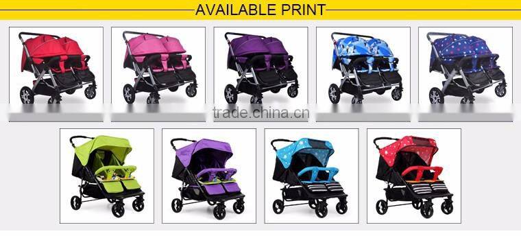 BS-56A 5 point safety belt luxury baby pram stroller china, double baby jogger made in china