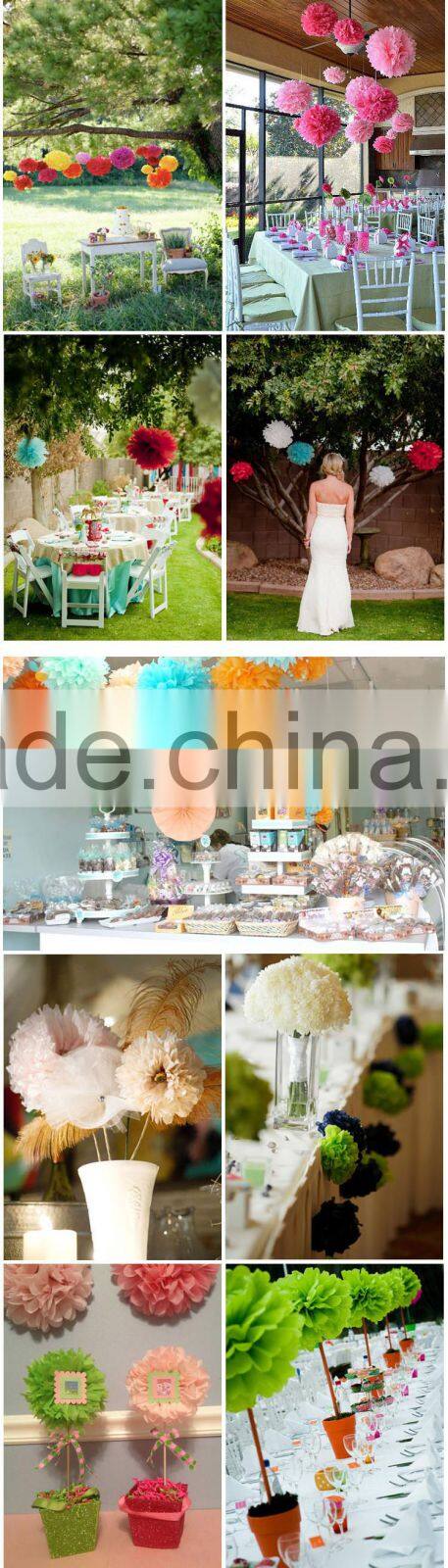 wedding items tissue pom poms wedding decoration materials
