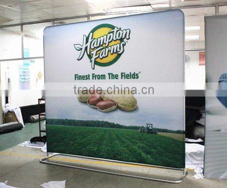 Tension fabric pop up display trade show booth