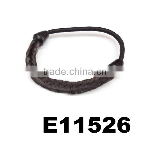 assorted colored human hair wig elastic hair tie wholesale