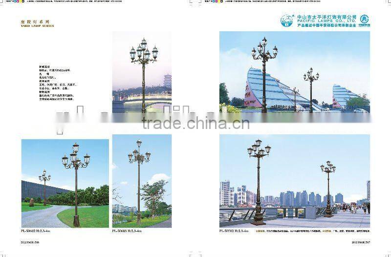 3 lamps die cast aluminum garden light (light source is 35W energy-saving bulb)