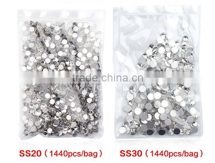 1440pcs SS3 to SS40 Clear Crystal Stone flatback Nail Art Rhinestone