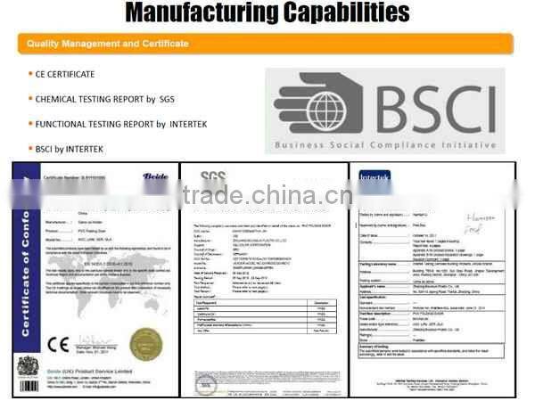 Cheap Wood Grain PVC Folding door