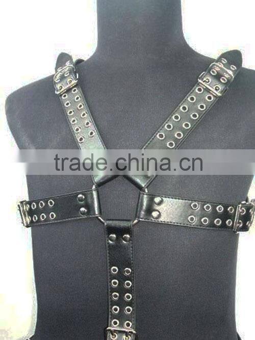 Full body safety sexy men leather harness