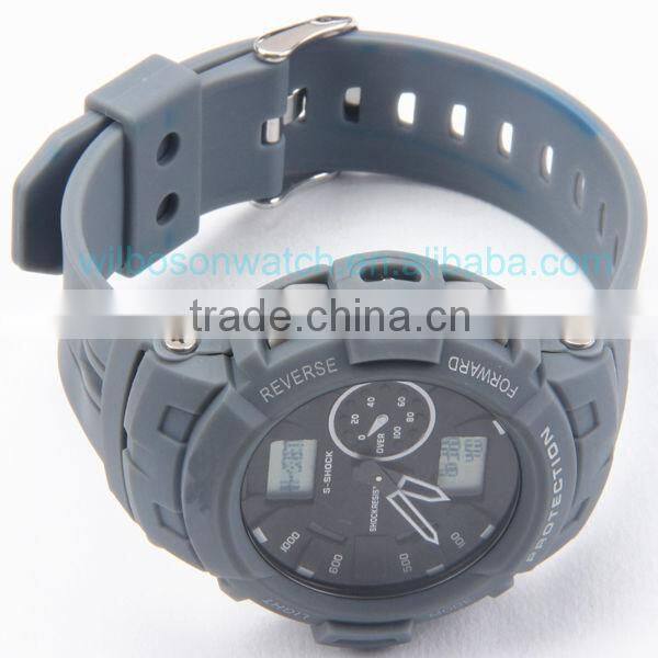 Gray color 3 ATM waterproof promotional digital mens watches