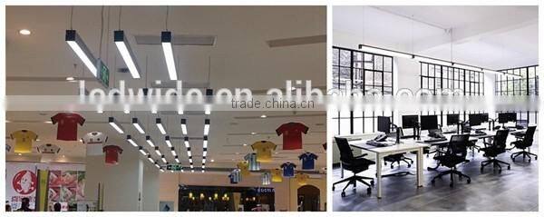 Pendent or Recessed or Surface mounted Linear shape led aluminum profile with wrings