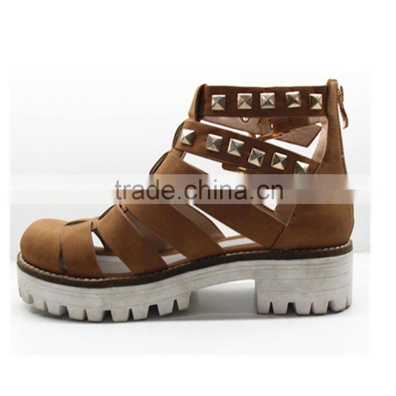 Women Spike Shoes Studded Rivet High top Flat shoes