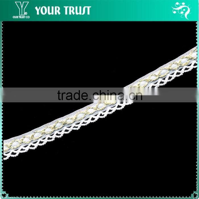 Width 1.2 Centimeter Black Silver Metallic Nylon Braid Trimming