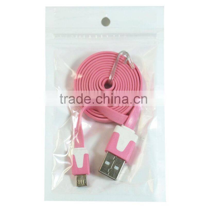 Colorful Flat Micro USB Cable for Galaxy HTC Blackberry
