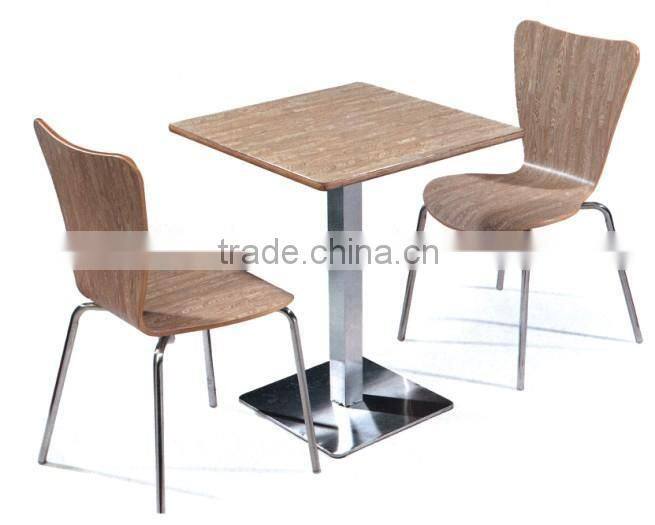 Plywood Stainless steel frame Restaurant Dining tables chairs
