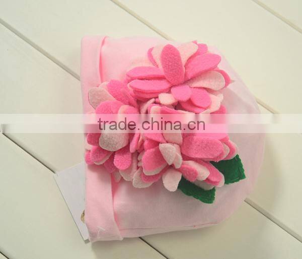 Popular Winter Cute Baby Beanie Hats With Flowers