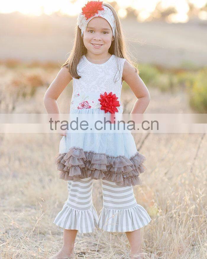 2016 bulk Wholesale children boutique clothing sets fashionable giggle moon remake outfits