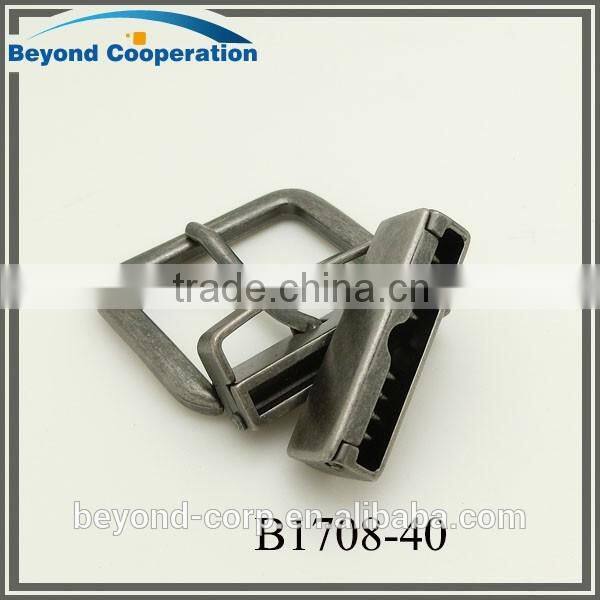 38mm teeth screw fixed reversible leather strap buckle