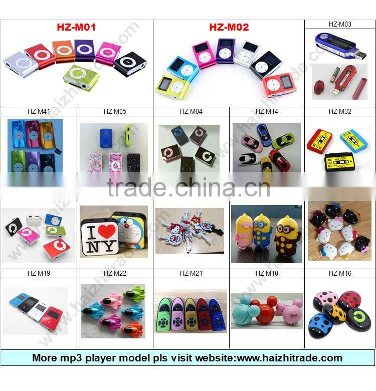 Novelty custom logo music mouse player cheap gift portable mp3 player