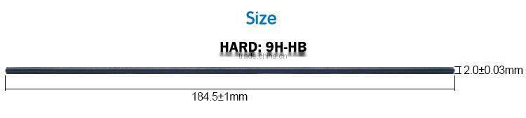 black mechanical 6b pencil 2mm lead